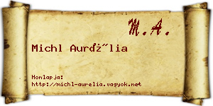 Michl Aurélia névjegykártya